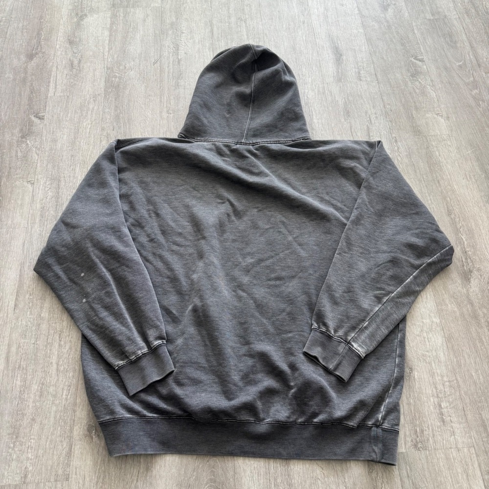 Alpinestars Vintage Hoodie XXL Gray Distressed Moto Gothic Logo Pullover - Picture 9 of 9